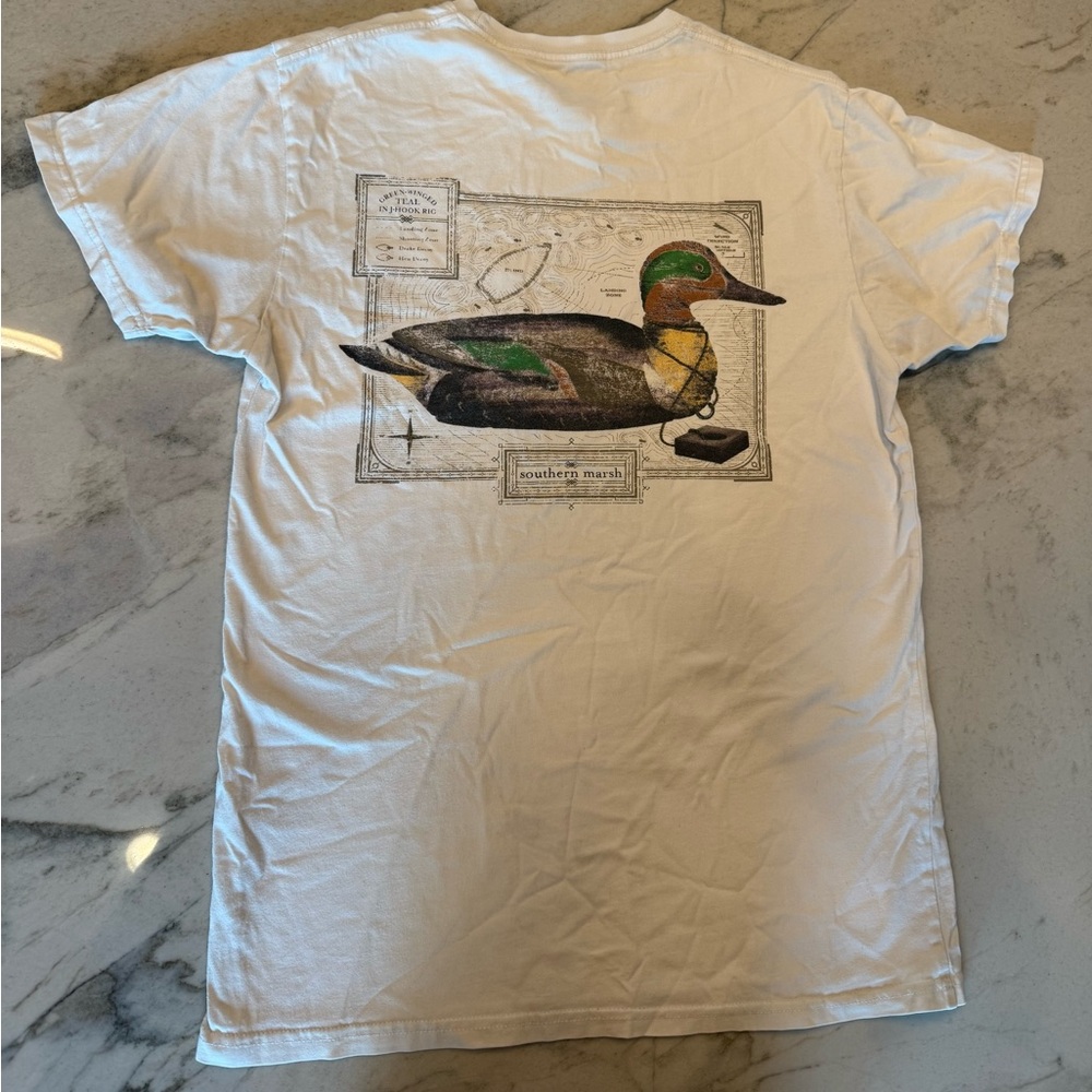 Southern Marsh White Duck Print Tee